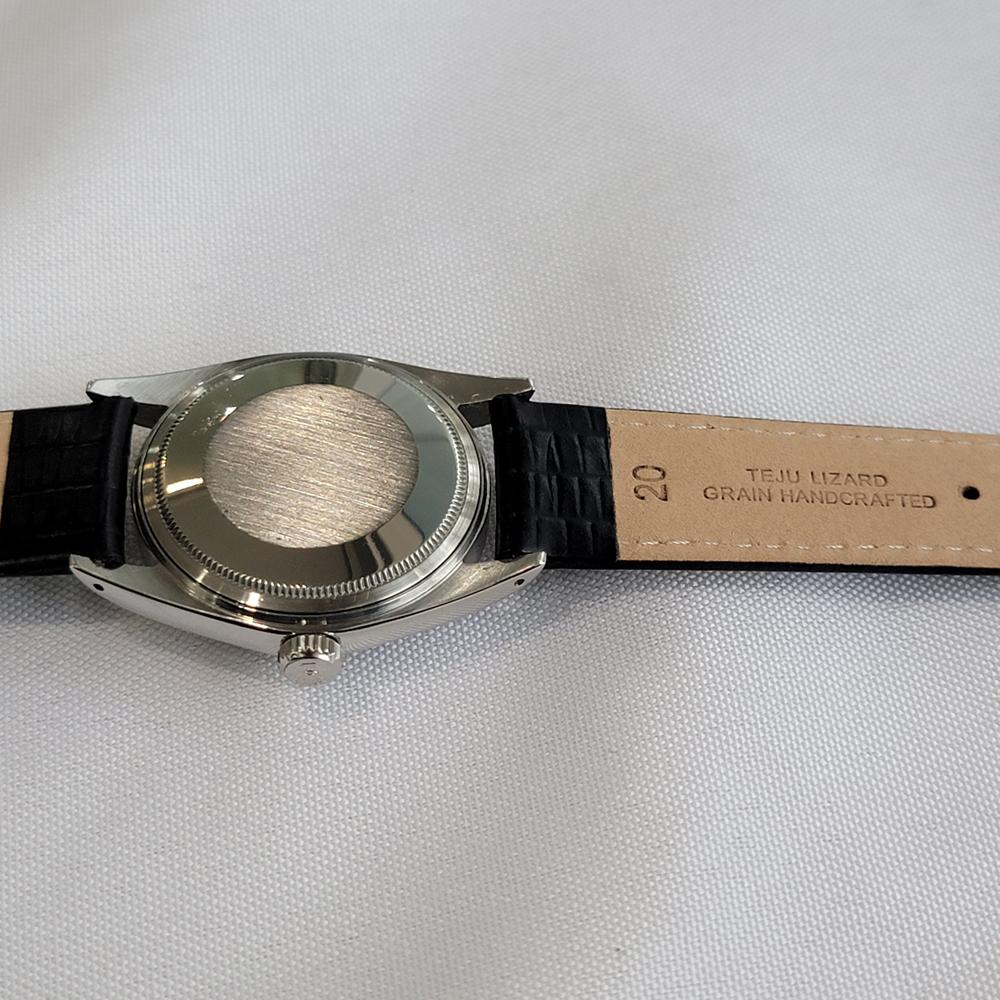 Rolex Oyster Datejust Ref 1601 36mm 18k W Gold SS 1960s Herren Automatik RA621B im Angebot 7