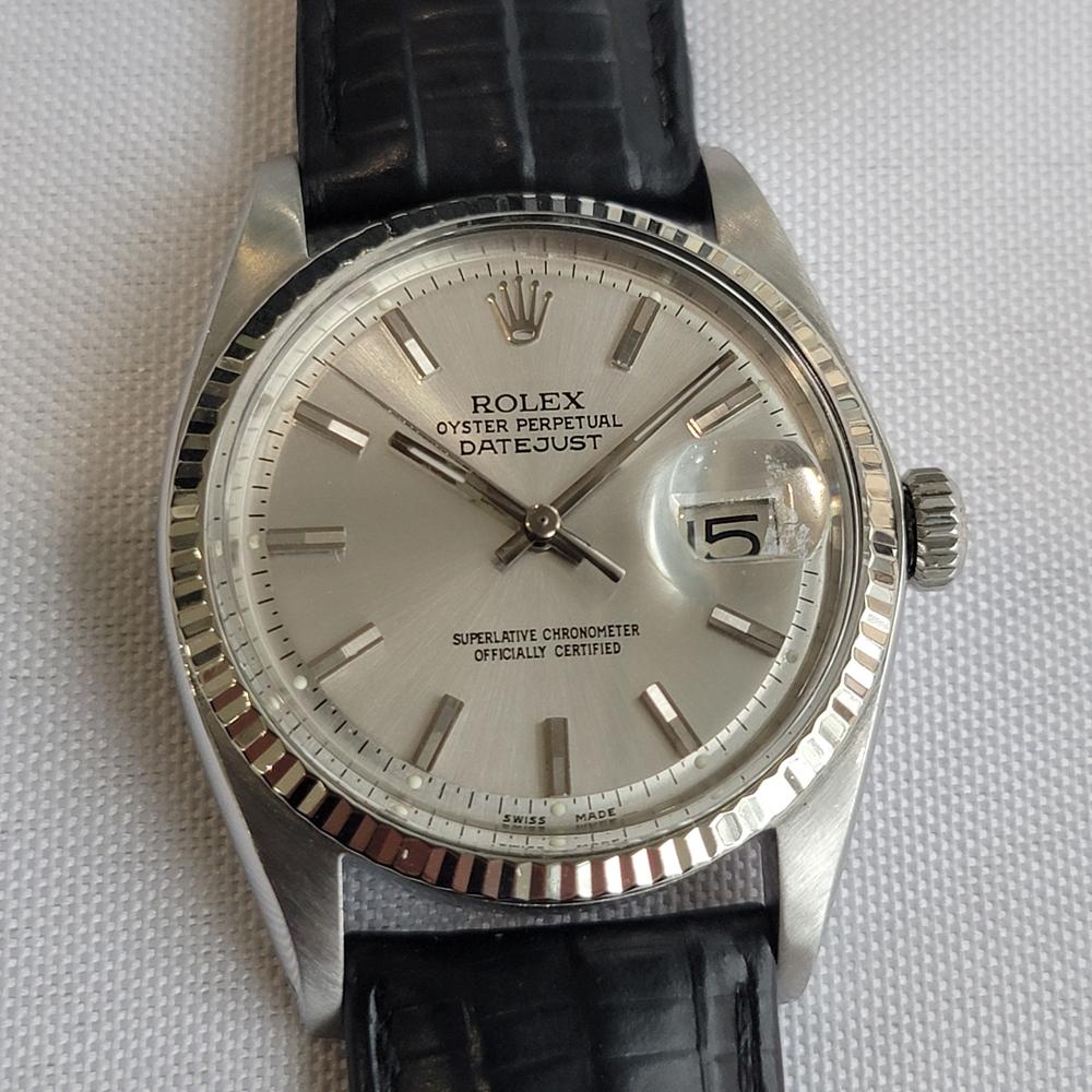 Ein zeitloser Klassiker, Herren 18k Weißgold & Edelstahl Rolex Oyster Perpetual Datejust Ref. 1601 automatisch, c.1967, in ausgezeichnetem Zustand. Von einem Uhrmachermeister für echt befunden. Wunderschönes, signiertes Rolex-Zifferblatt,