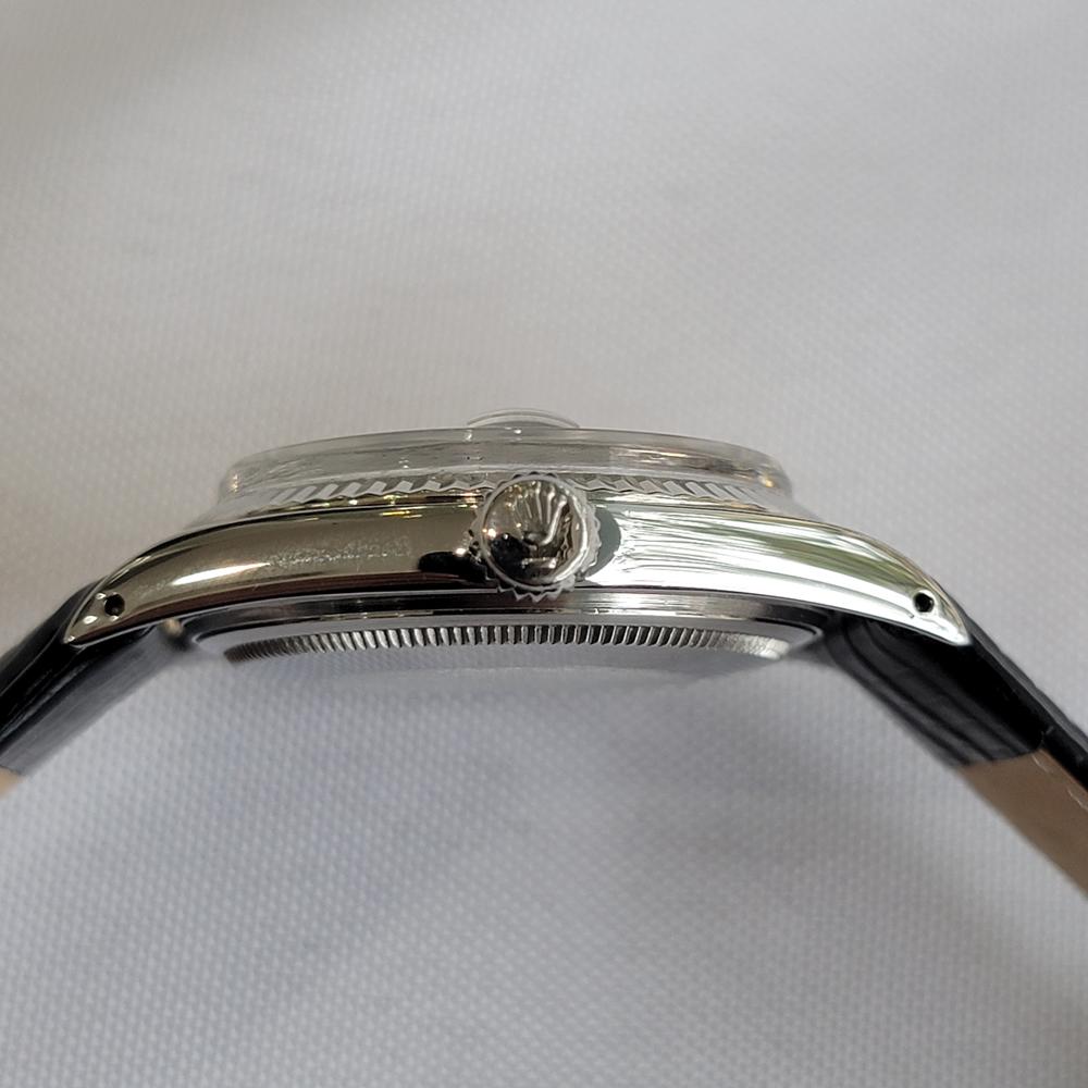 Rolex Oyster Datejust Ref 1601 36mm 18k W Gold SS 1960s Herren Automatik RA621B im Angebot 6