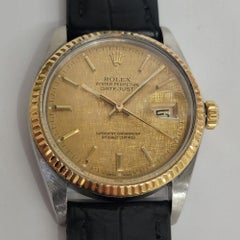 Rolex Oyster Datejust Ref 16013 36mm 18k SS 1980s Mens Automatic Vintage NA106B