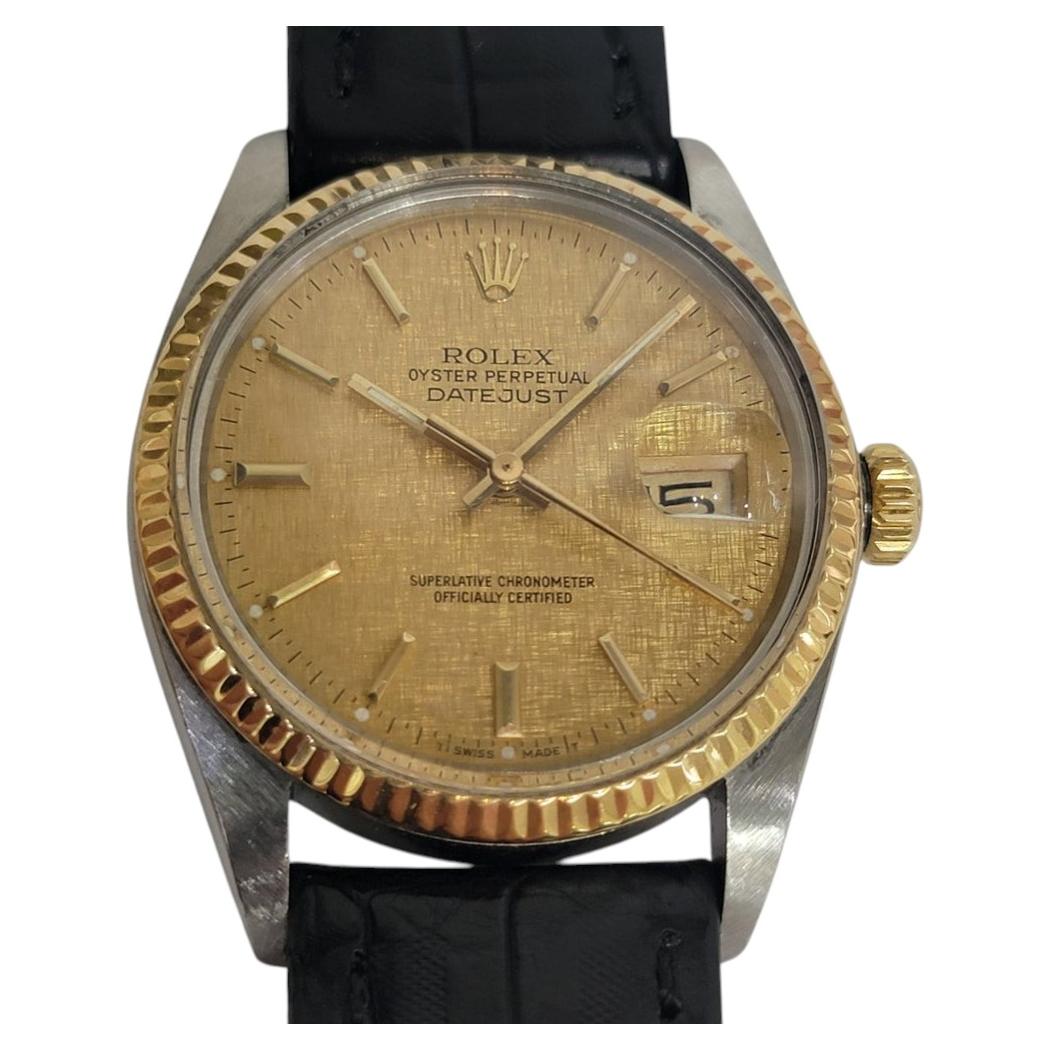 Rolex Oyster Datejust Ref 16013 36mm 18k SS 1980s Mens Automatic Vintage NA106B
