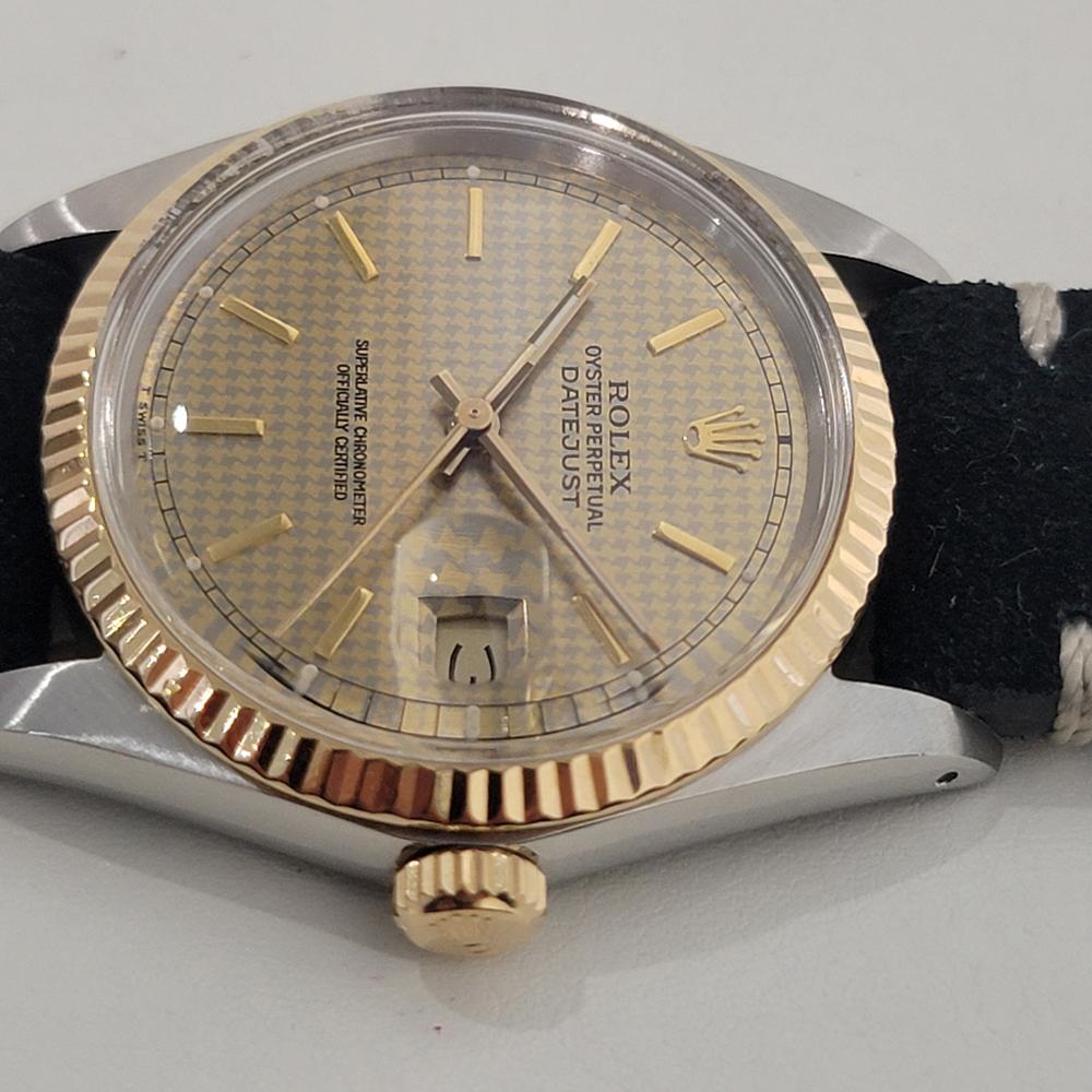 Rolex Oyster Datejust Ref 16013 36mm 18k SS Mens Automatic 1980s Swiss RA399 For Sale 1