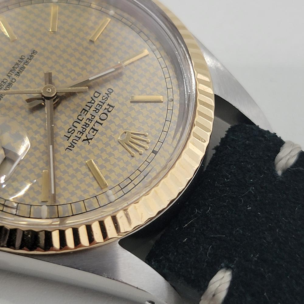 Rolex Oyster Datejust Ref 16013 36mm 18k SS Mens Automatic 1980s Swiss RA399 For Sale 2
