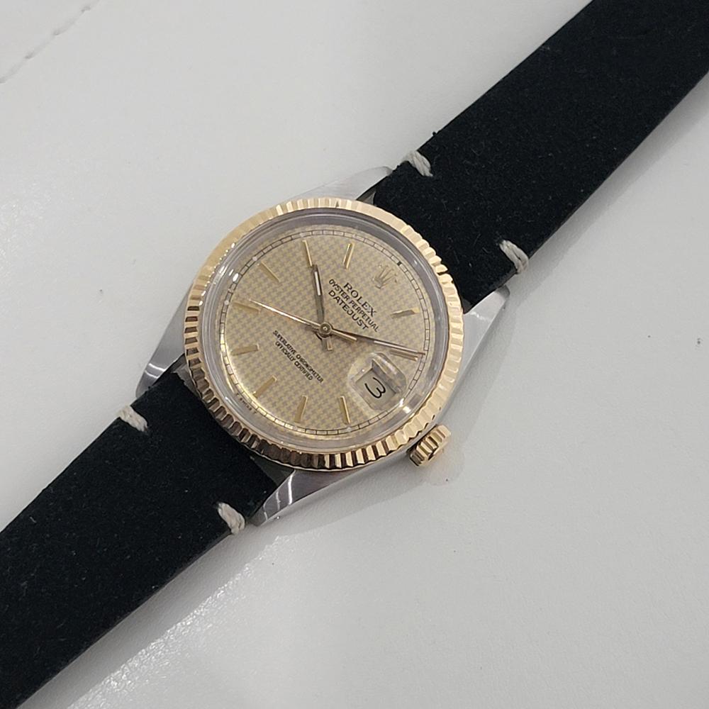 Rolex Oyster Datejust Ref 16013 36mm 18k SS Mens Automatic 1980s Swiss RA399 For Sale 3