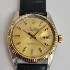 Rolex Oyster Datejust Ref 16013 Mens 1970s 36mm 18k SS Vintage Automatic RA558C