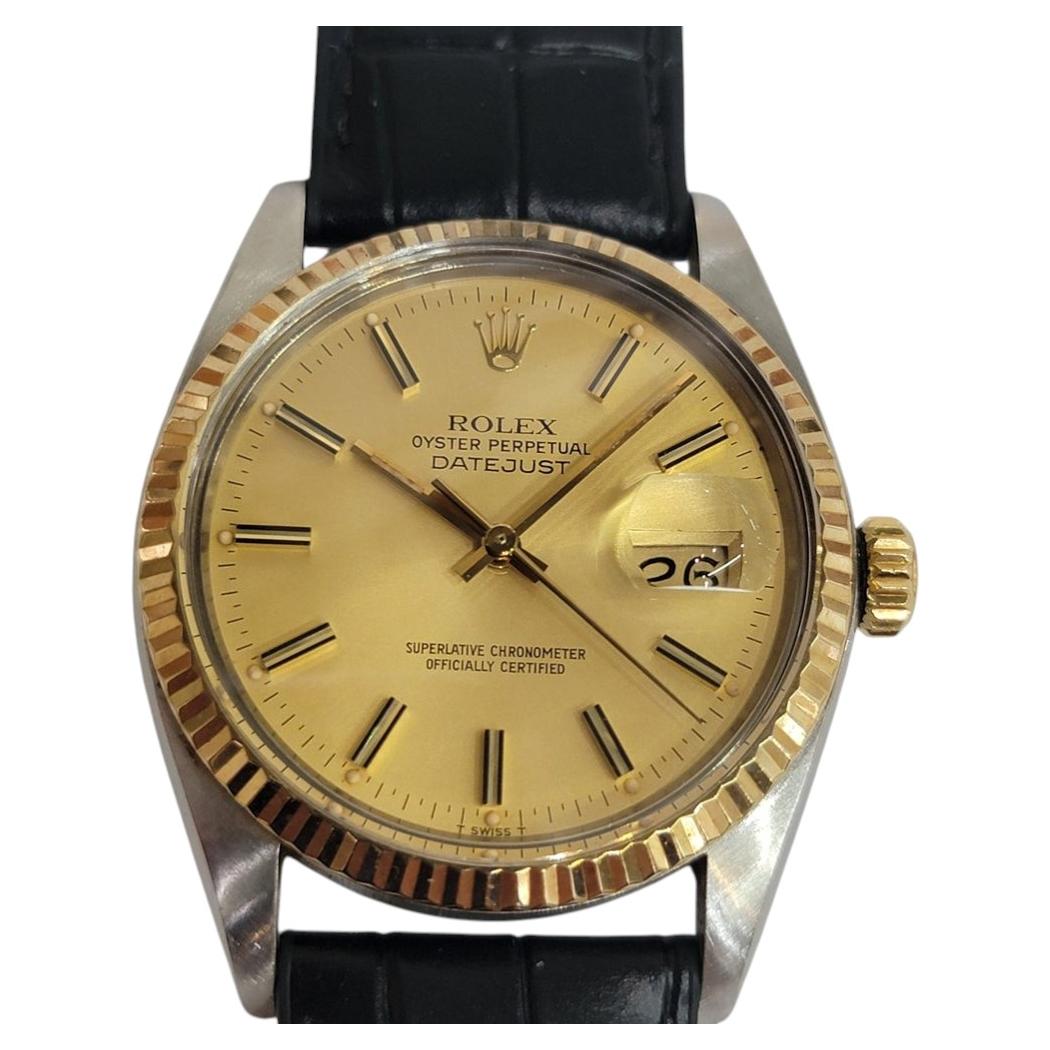 Rolex Oyster Datejust Ref 16013 Hombre 1970s 36mm 18k SS Vintage Automático RA558C