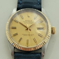 Rolex Oyster Datejust Ref 16013 Mens 36mm 18k SS 1970s Automatic Swiss RA558