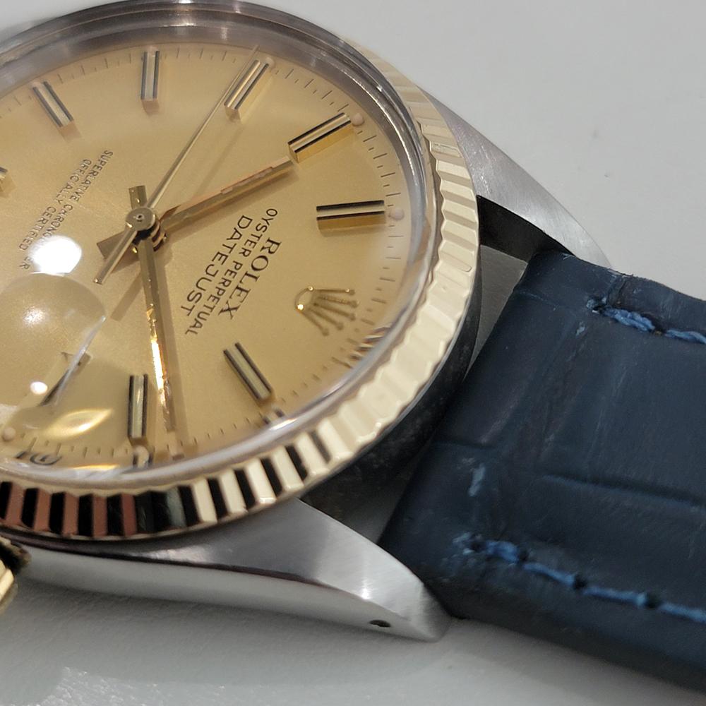 Rolex Oyster Datejust Ref 16013 Mens 36mm 18k SS 1970s Automatic Swiss RA558 For Sale 2