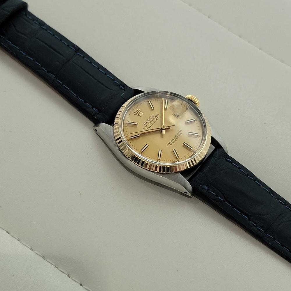Rolex Oyster Datejust Ref 16013 Mens 36mm 18k SS 1970s Automatic Swiss RA558 For Sale 3