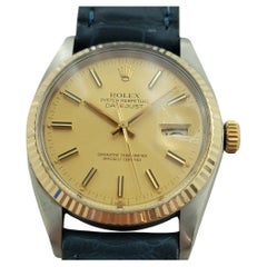 Rolex Oyster Datejust Ref 16013 Mens 36mm 18k SS 1970s Automatic Swiss RA558