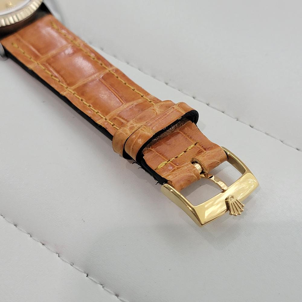 Rolex Oyster Datejust Ref 16013 Mens 36mm 18k SS 1970s Automatic Swiss RA558B en vente 4