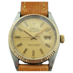 Rolex Oyster Datejust Ref 16013 Mens 36mm 18k SS 1970s Automatic Swiss RA558B
