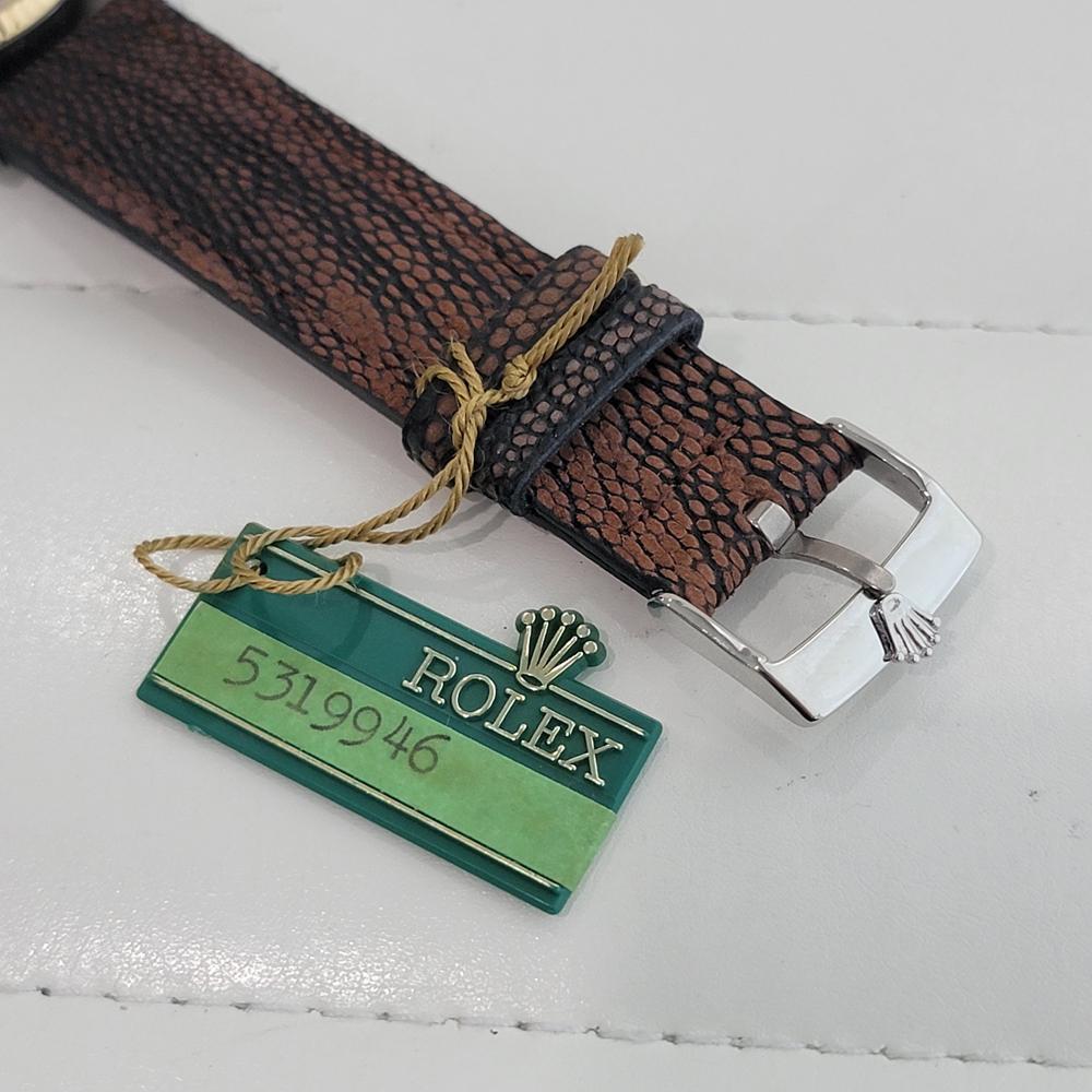 Rolex Oyster Datejust Ref 16013 Mens 36mm 18k SS 1970s Vintage Automatic RA615 en vente 4