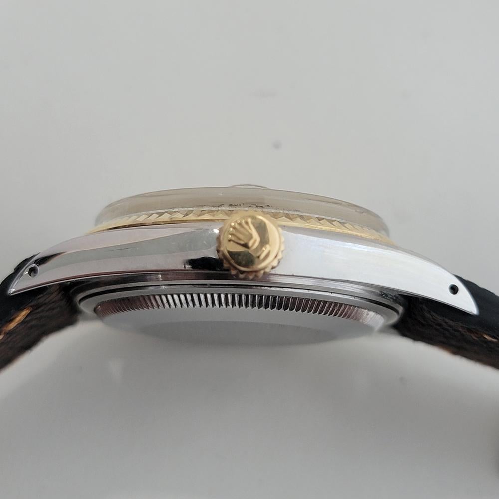 Rolex Oyster Datejust Ref 16013 Mens 36mm 18k SS 1970s Vintage Automatic RA615 en vente 5