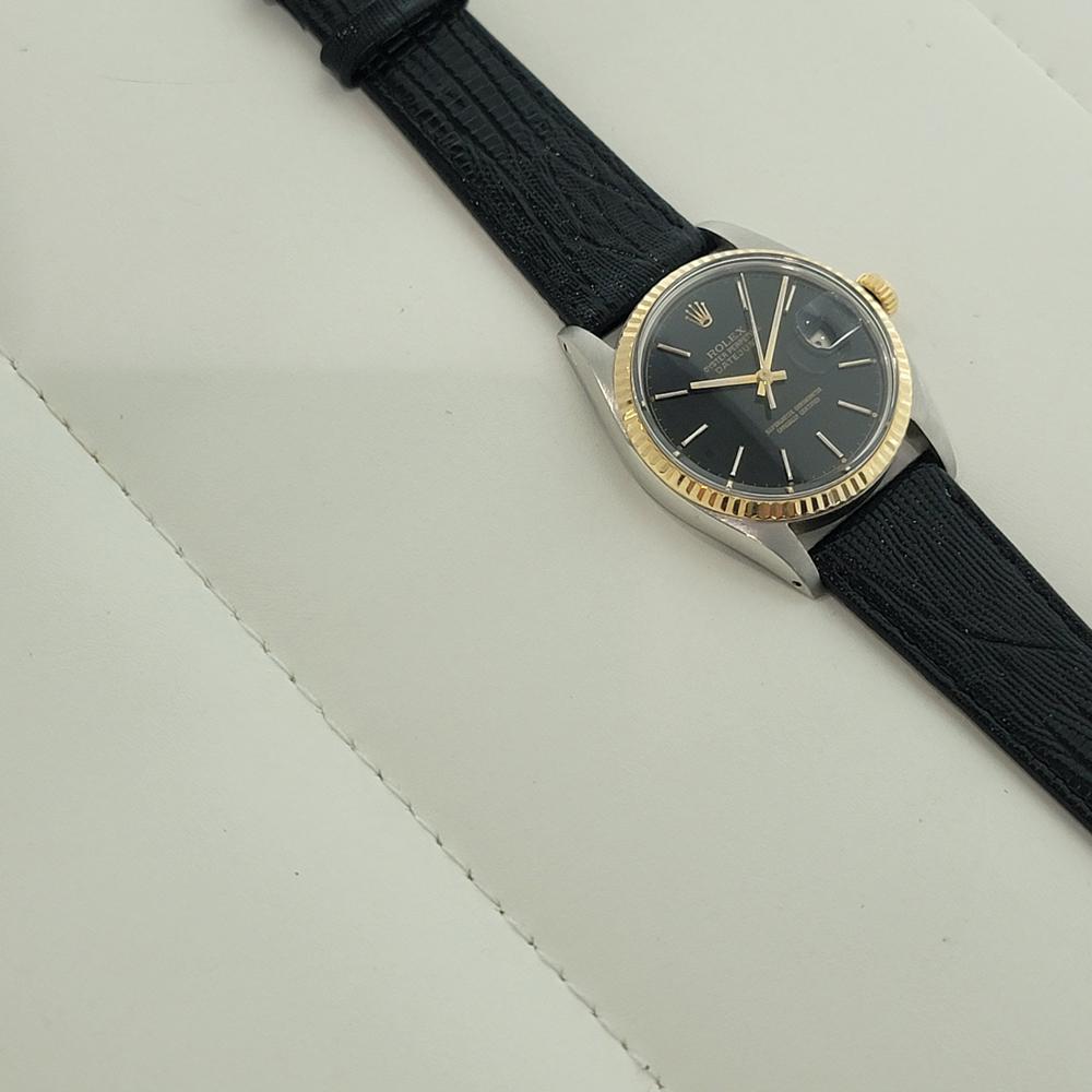 Rolex Oyster Datejust Ref 16013 Mens 36mm 18k SS 1980s Automatic RA523 Vintage For Sale 3