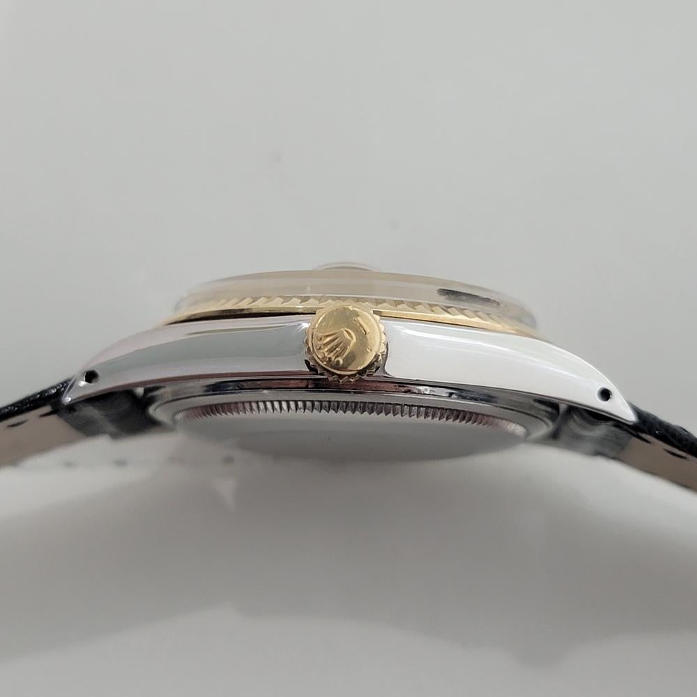 Rolex Oyster Datejust Ref 16013 Mens 36mm 18k SS 1980s Automatic RA523 Vintage For Sale 5
