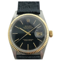 Rolex Oyster Datejust Ref 16013 Mens 36mm 18k SS 1980s Automatic RA523 Vintage