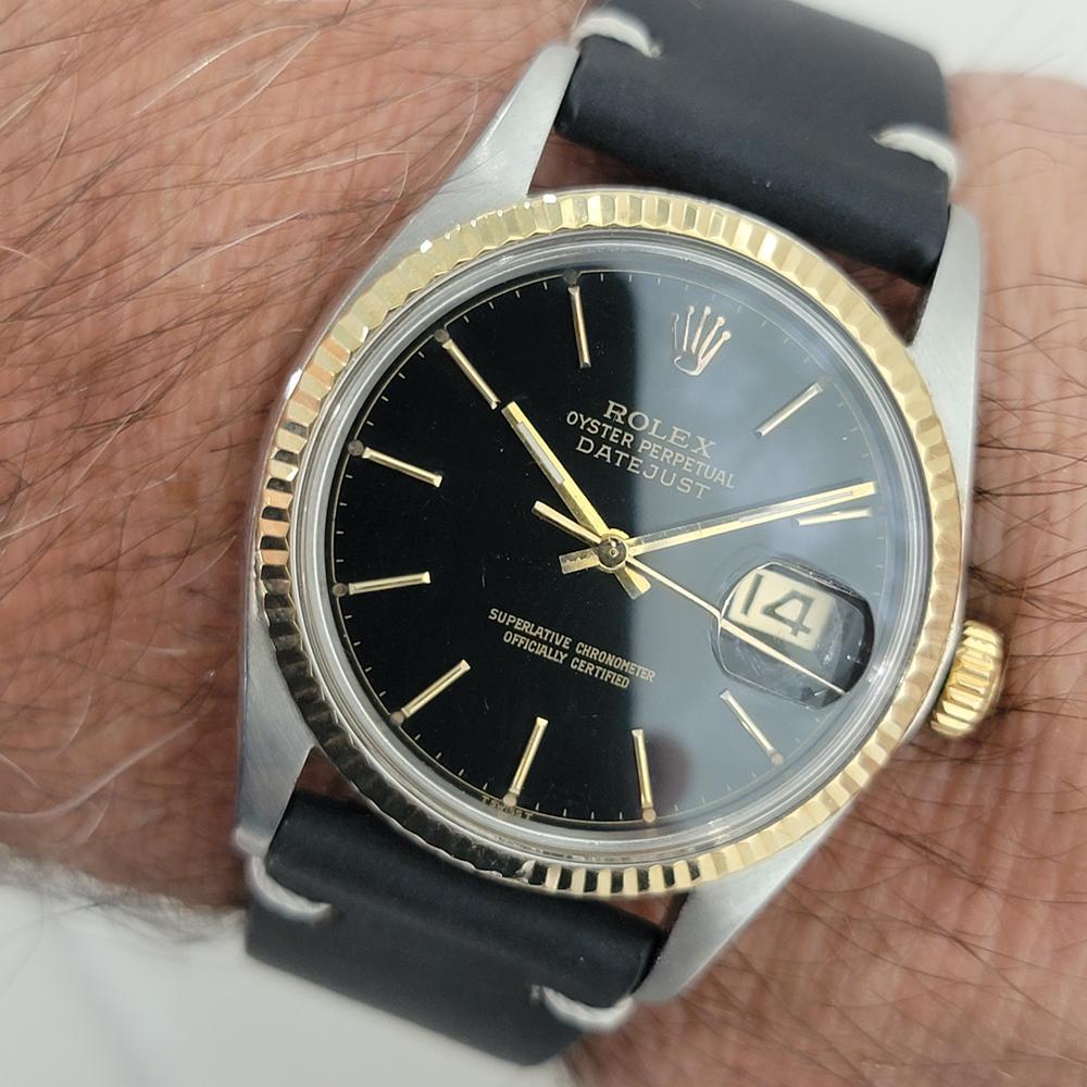 Rolex Oyster Datejust Ref 16013 Herren 36mm 18k SS 1980s Vintage Automatik RA523B im Angebot 10