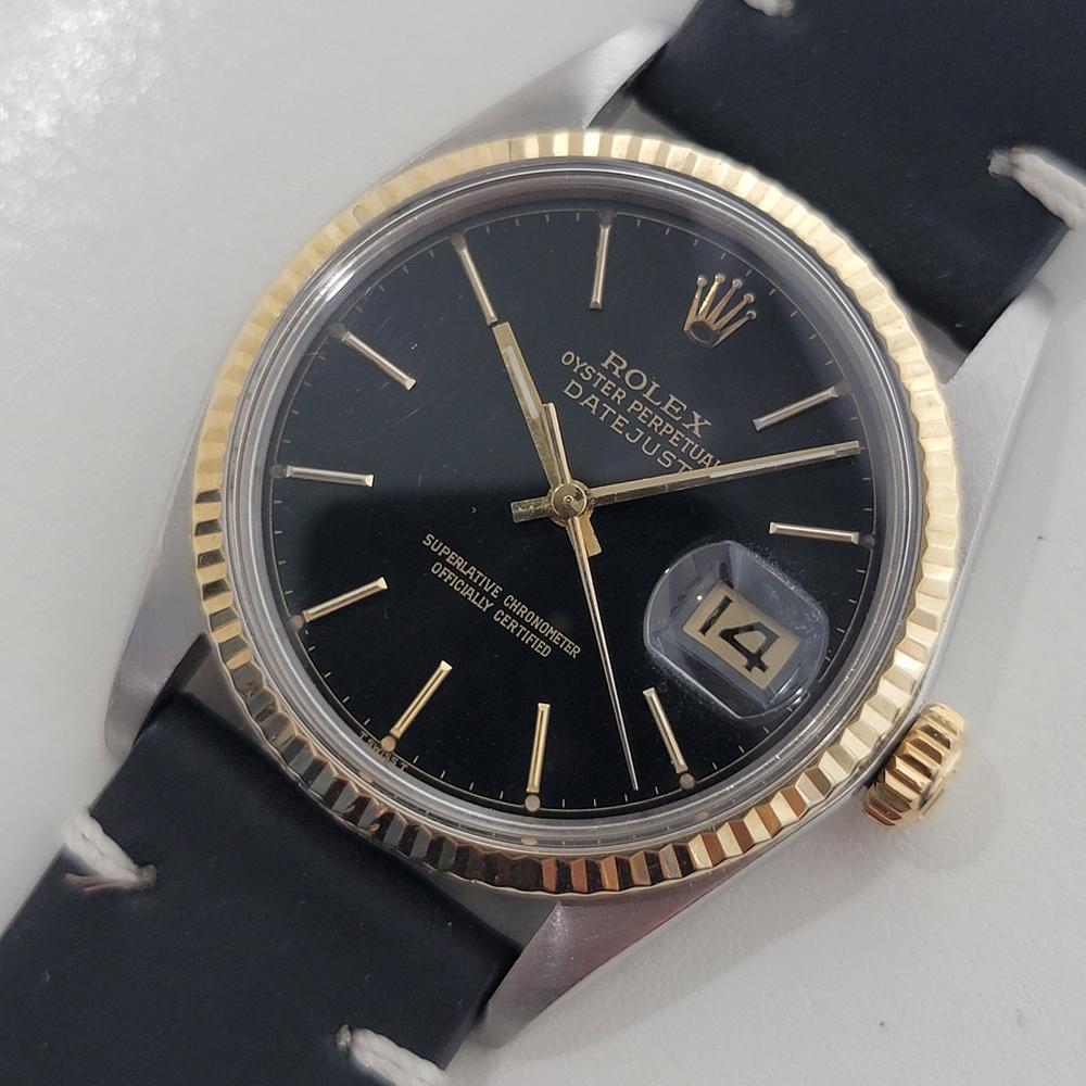 Rolex Oyster Datejust Ref 16013 Herren 36mm 18k SS 1980s Vintage Automatik RA523B im Angebot 1