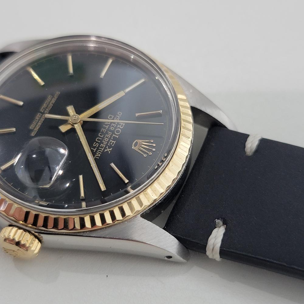 Rolex Oyster Datejust Ref 16013 Herren 36mm 18k SS 1980s Vintage Automatik RA523B im Angebot 3