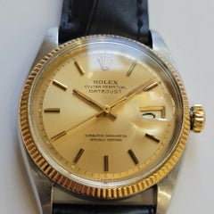 Rolex Oyster Datejust Ref 6605 18k SS Mens 1950s 36mm Vintage Automatic RA760B