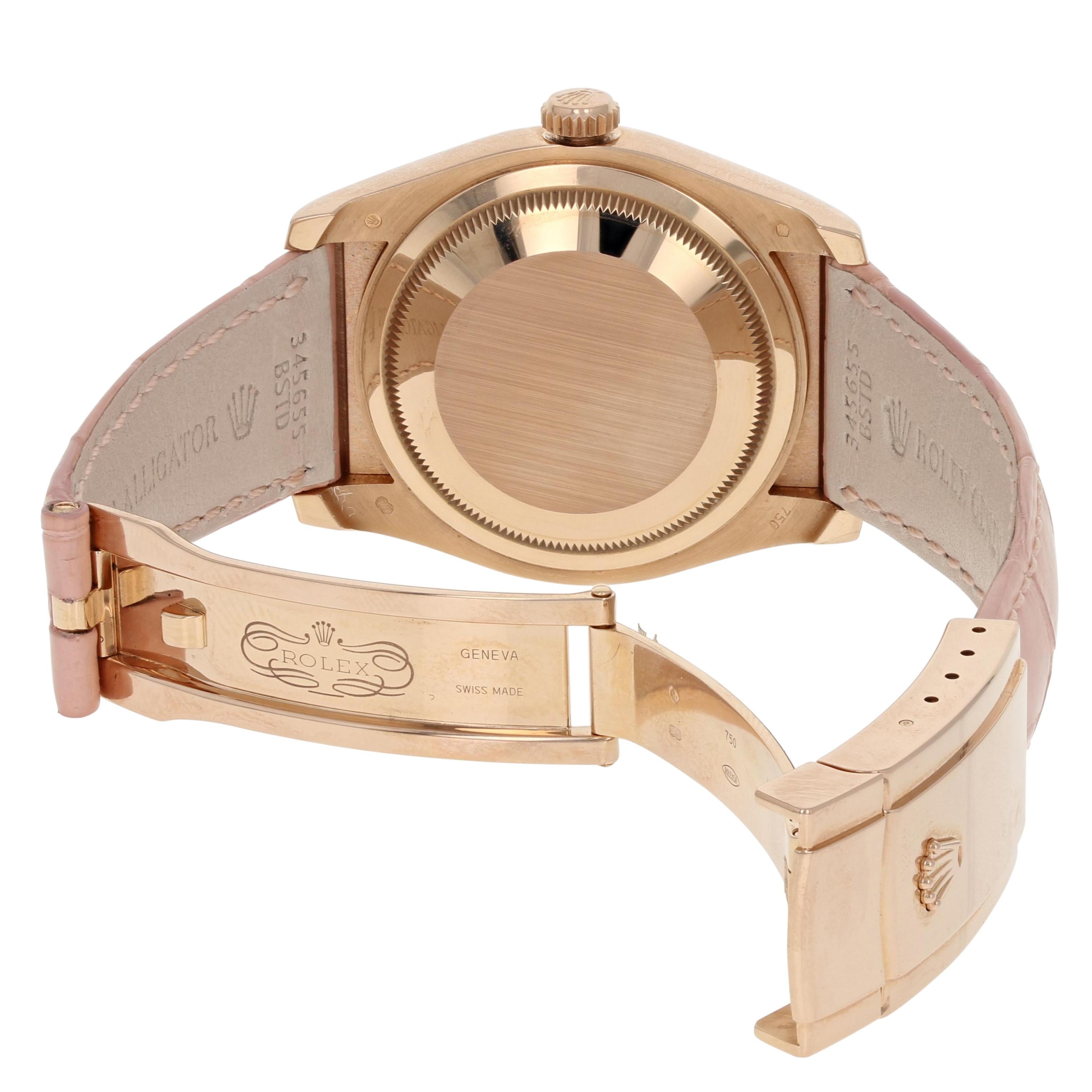 Women's Rolex Oyster Datejust Watch Factory Dial/Strap 18 Karat Gold Papers Wnty 116135