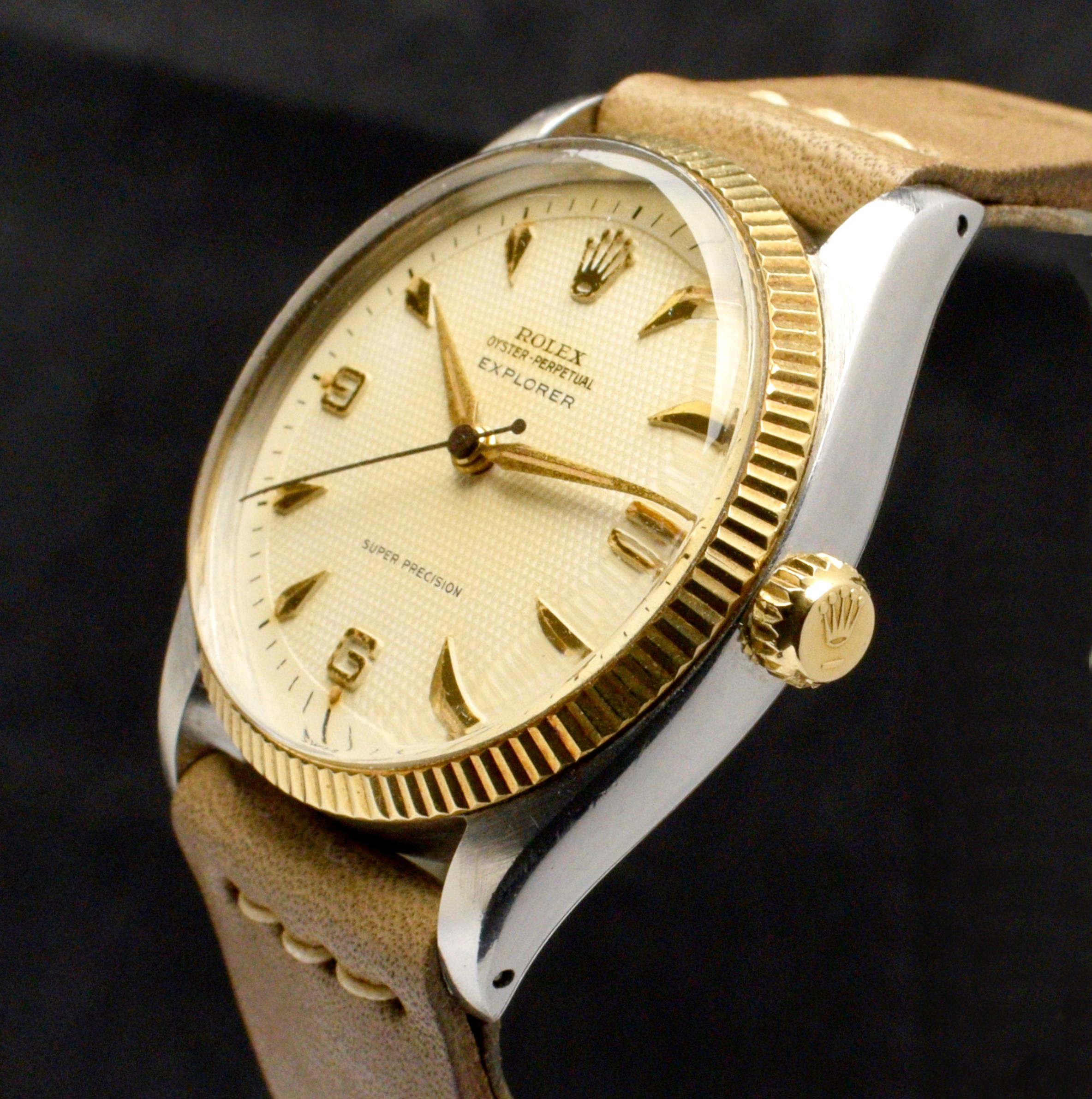 rolex explorer honeycomb dial