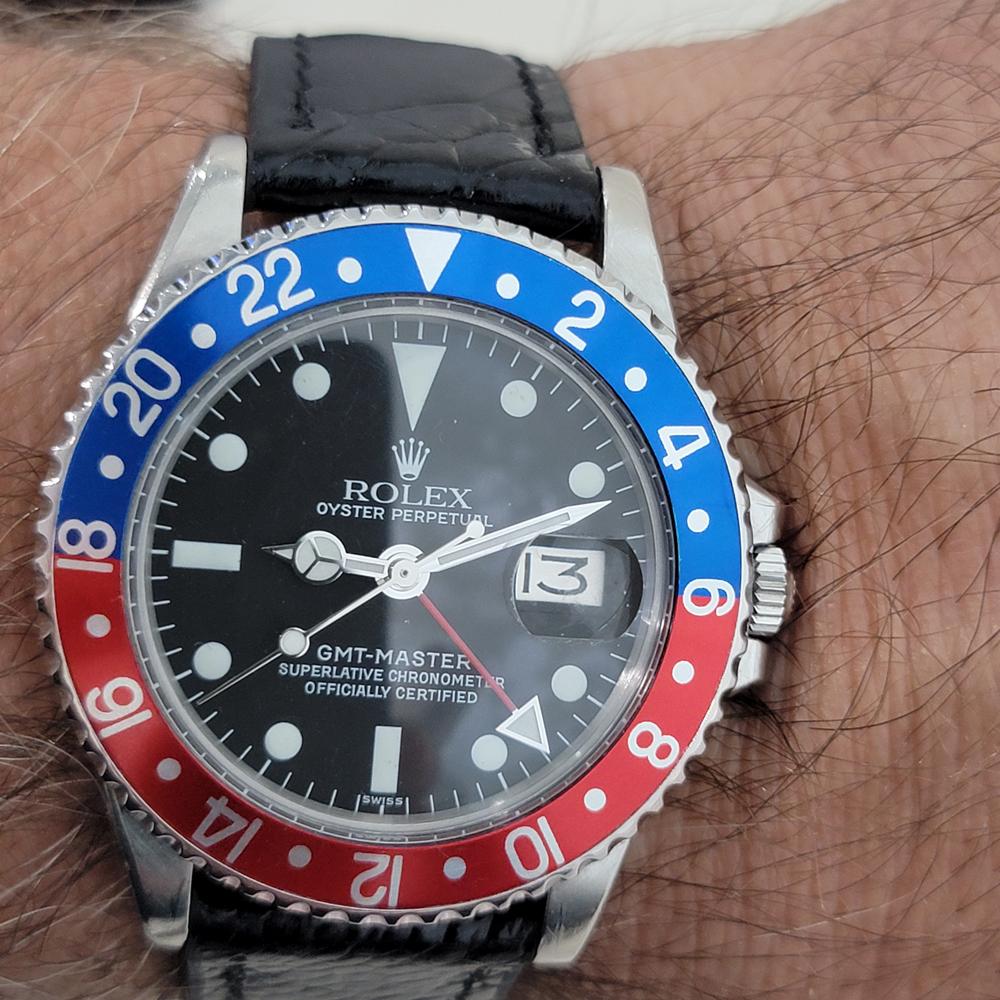 Rolex Oyster GMT Master Ref 1675 Mens 40mm 1970s Pepsi Bisel Automático RA658B en venta 9