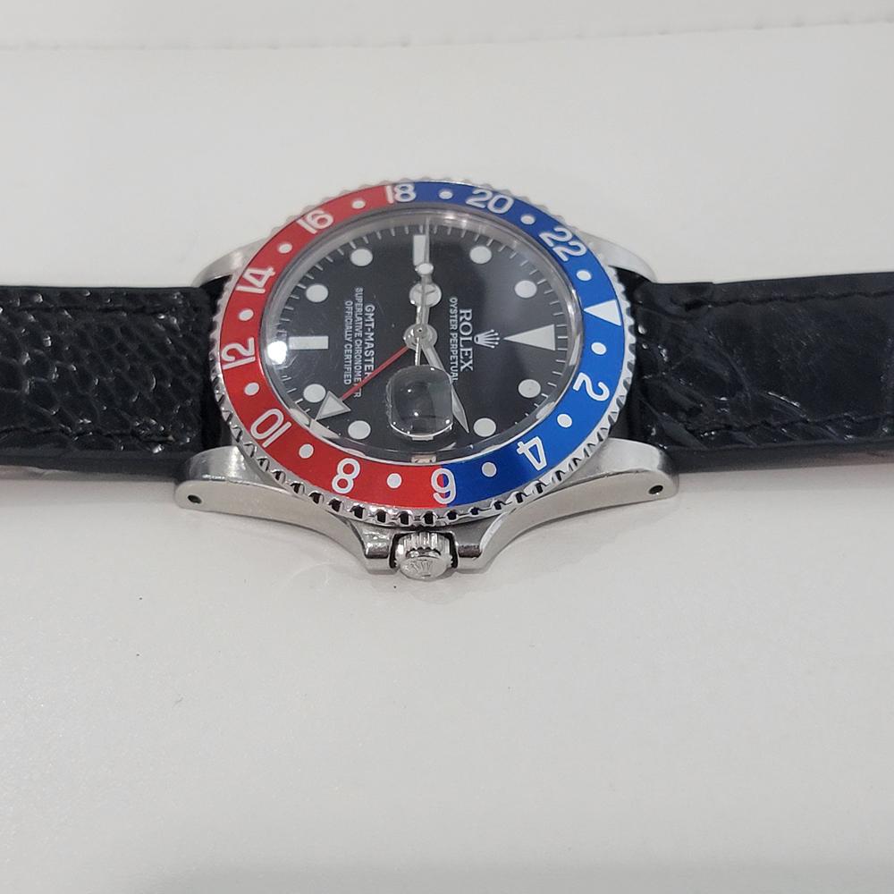 Rolex Oyster GMT Master Ref 1675 Mens 40mm 1970s Pepsi Bisel Automático RA658B en venta 1