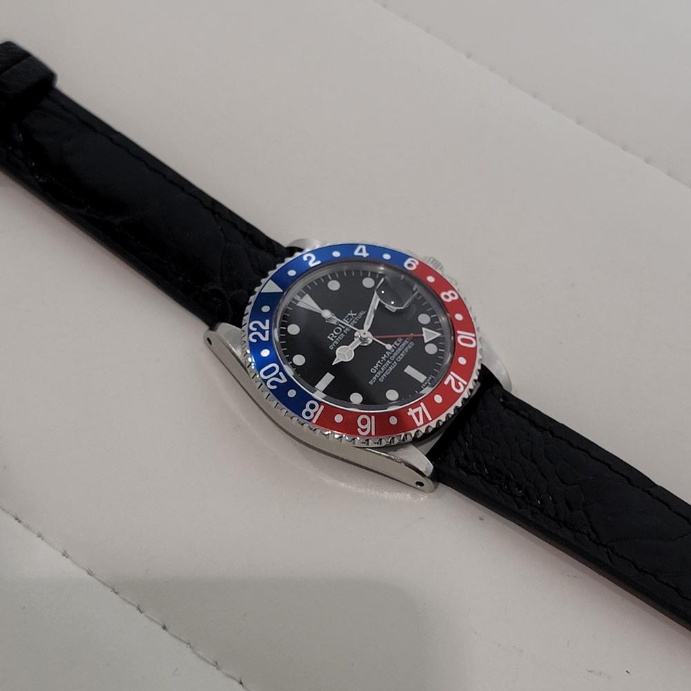 Rolex Oyster GMT Master Ref 1675 Mens 40mm 1970s Pepsi Bisel Automático RA658B en venta 3