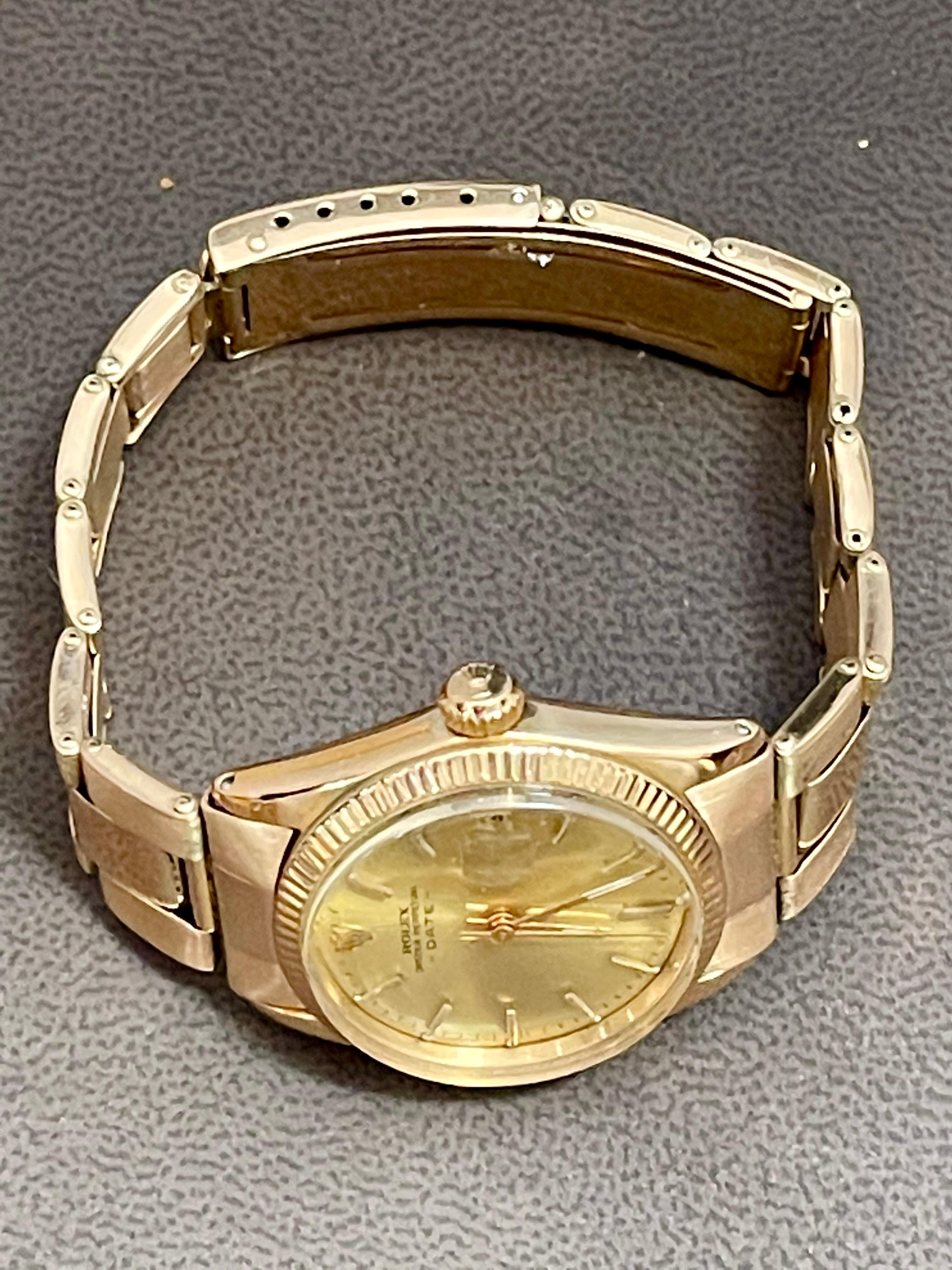 Rolex Montre Oyster Perpatual Lady Datejust 28 à lunette cannelée en or rose avec lunette en vente 8