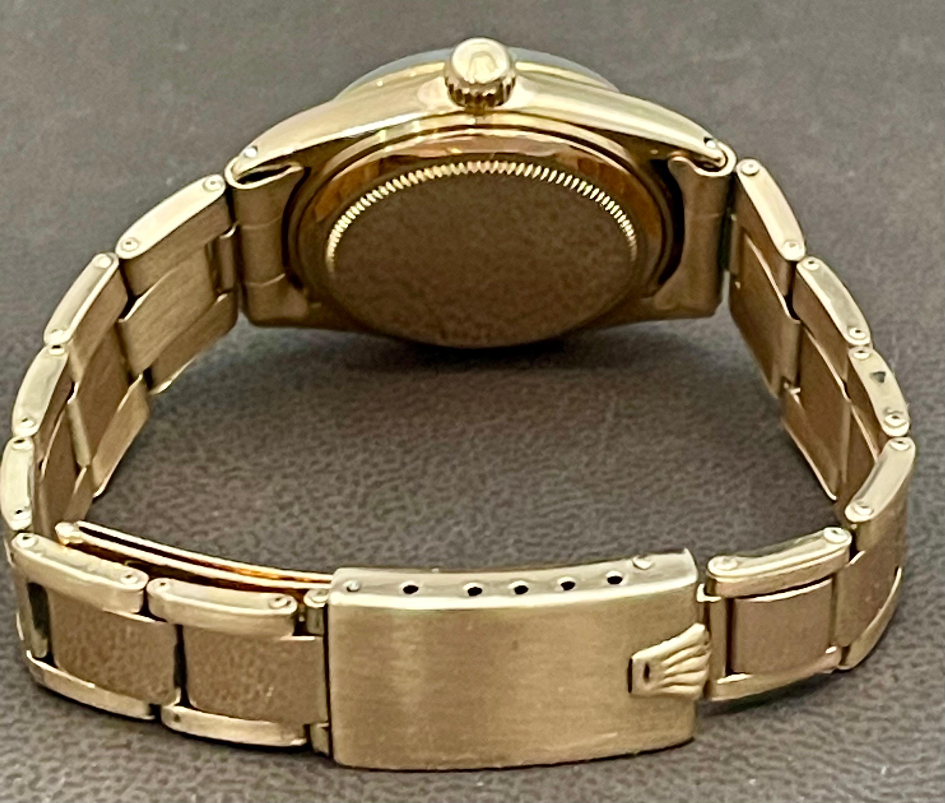 Rolex Oyster Perpatual Lady Datejust 28 Roségold geriffelte Lünette Uhr im Angebot 1