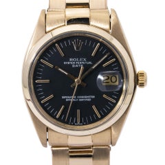 Rolex Oyster Perpectual Date 1500 Black Dial Mens Watch