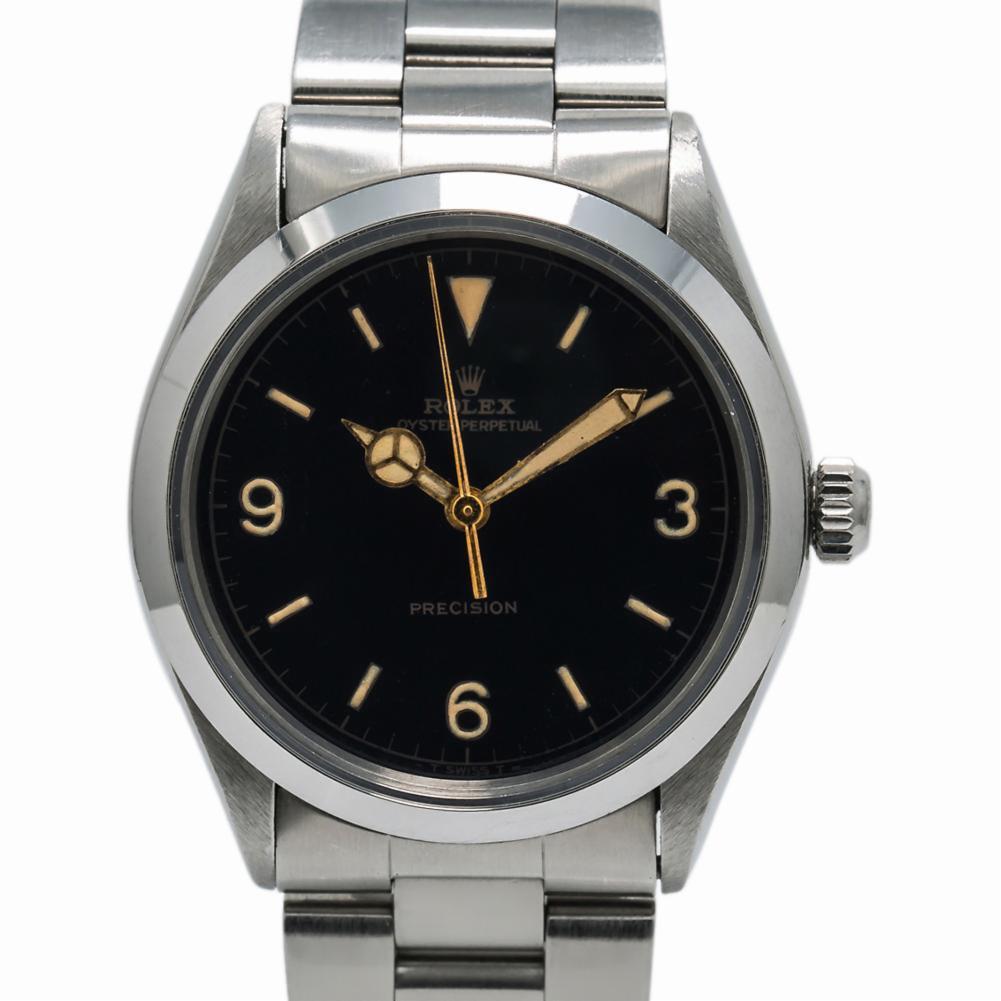 Men's Rolex Oyster Perpetual 1002, Black Dial, Certified and Warranty For Sale