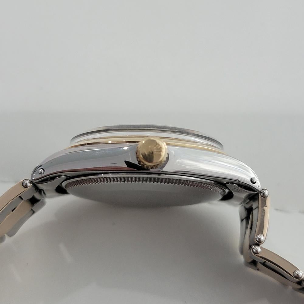 Rolex Oyster Perpetual 1002 34mm Mens 14k SS Automatic 1960s All Original RA570 For Sale 4