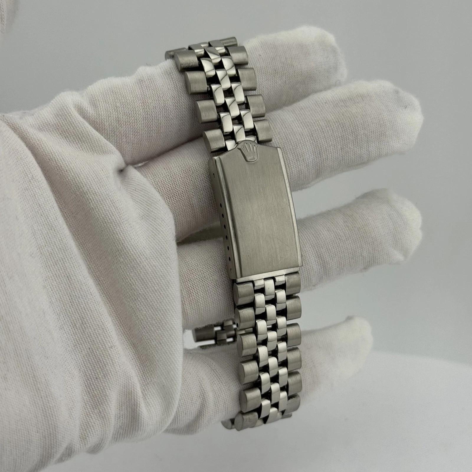 Rolex Oyster Perpetual 1002 34 mm Esfera plateada Acero inoxidable Jubilee en venta 2
