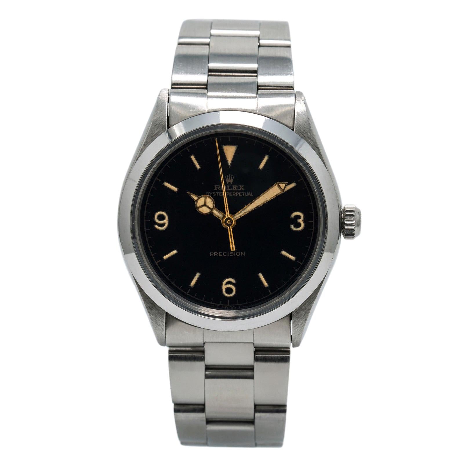 Rolex Oyster Perpetual 1002, Black Dial, Certified and Warranty For Sale