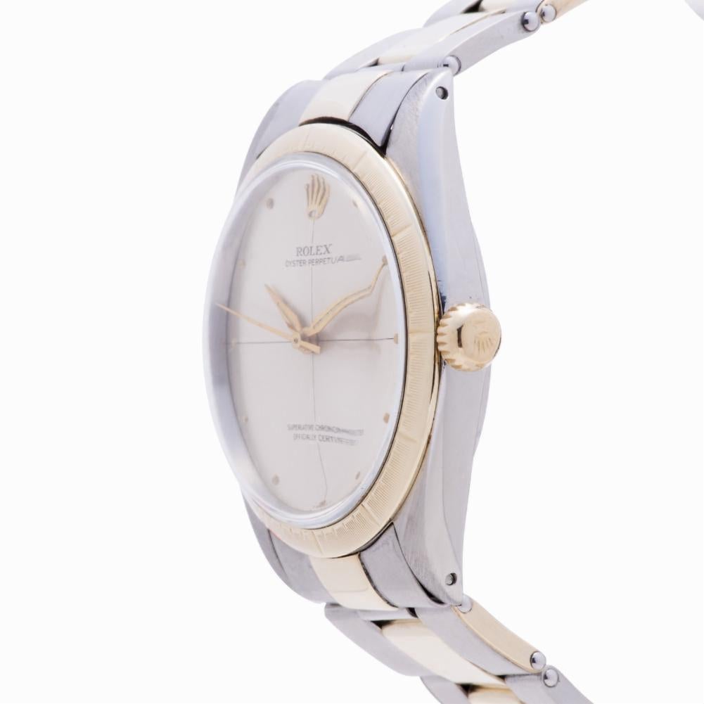 Rolex Oyster Perpetual 1008, Silver Dial, Certified and Warranty In Good Condition In Miami, FL