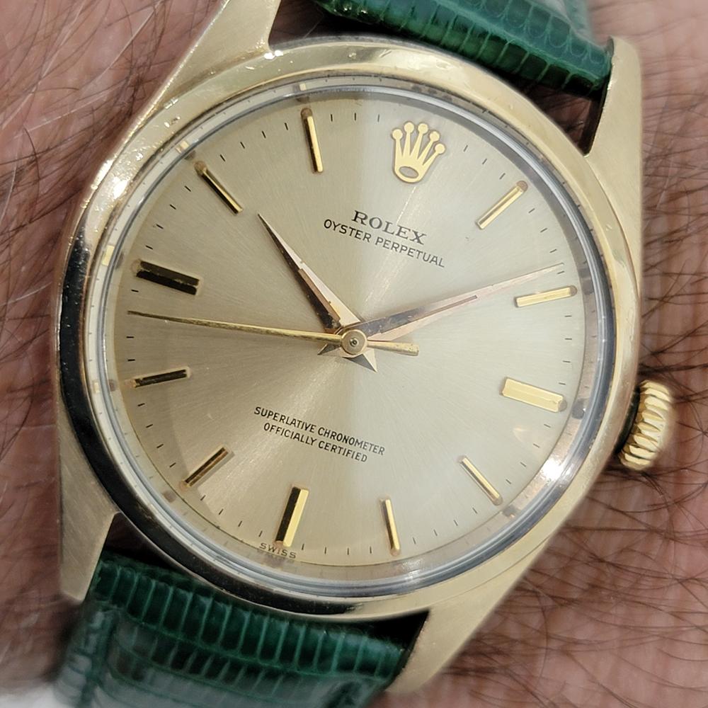 Rolex Oyster Perpetual 1014 34mm Gold Capped Mens Automatic 1960s Vintage RA541 en venta 8