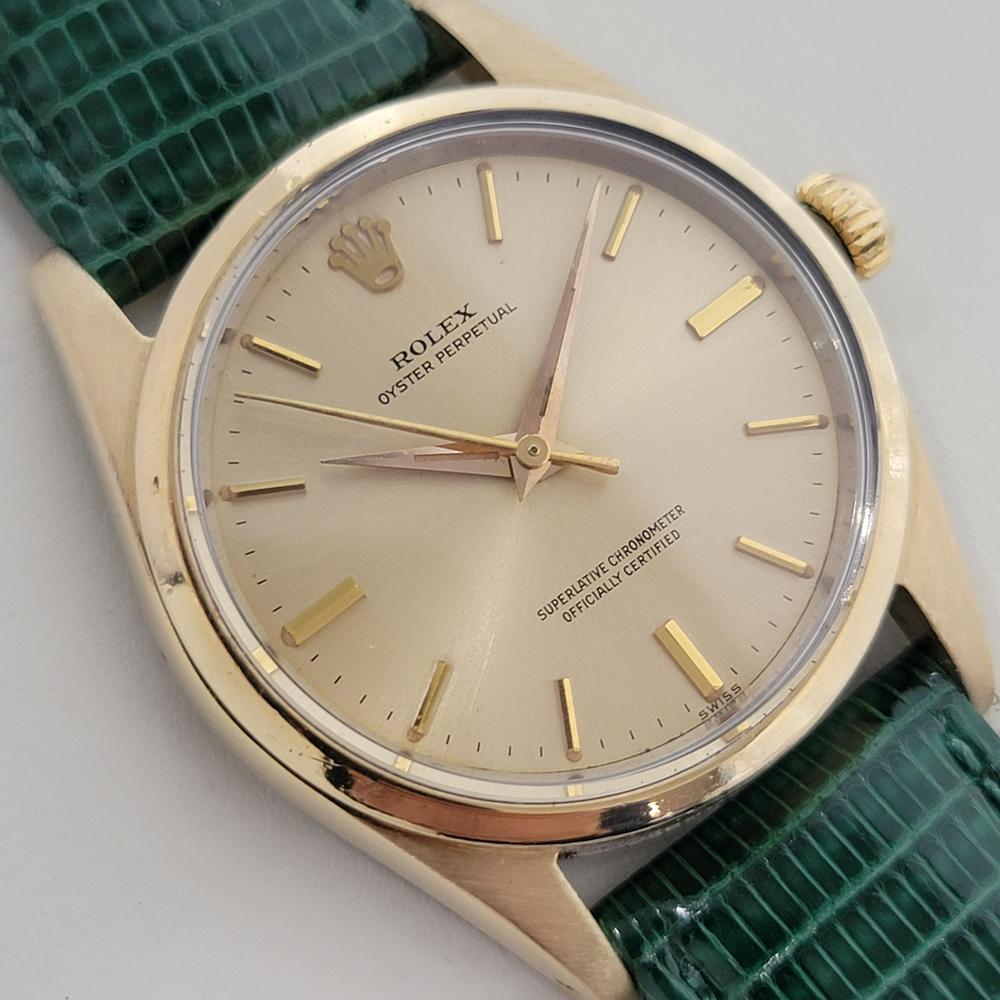 Rolex Oyster Perpetual 1014 34mm Gold Capped Mens Automatic 1960s Vintage RA541 Contemporáneo en venta