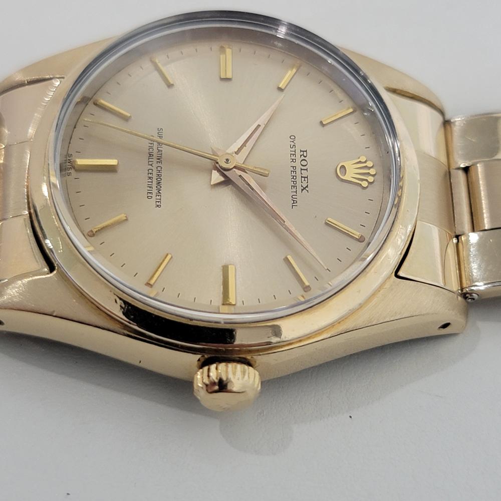 Rolex Oyster Perpetual 1014 34mm Gold gekappt Herren Automatik 1960er Jahre Vintage RA541 im Angebot 1