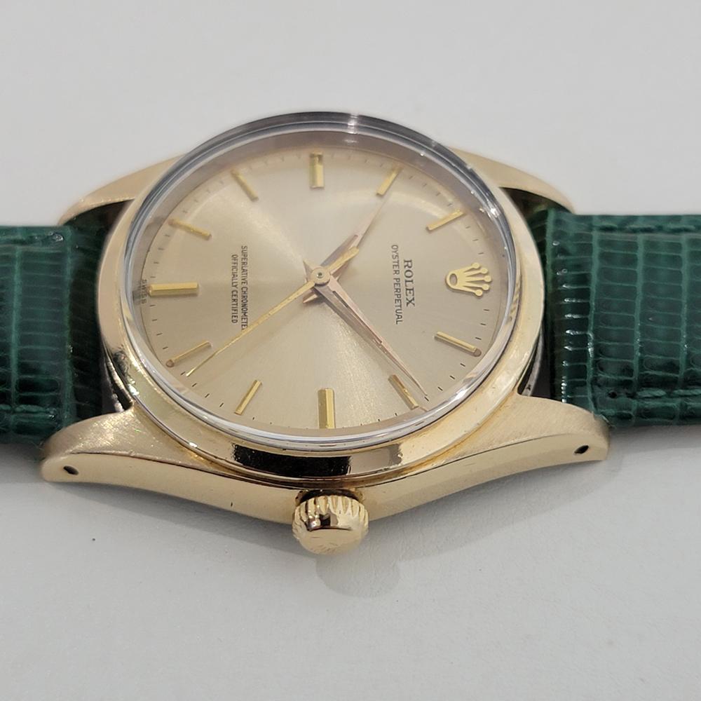 De los hombres Rolex Oyster Perpetual 1014 34mm Gold Capped Mens Automatic 1960s Vintage RA541 en venta