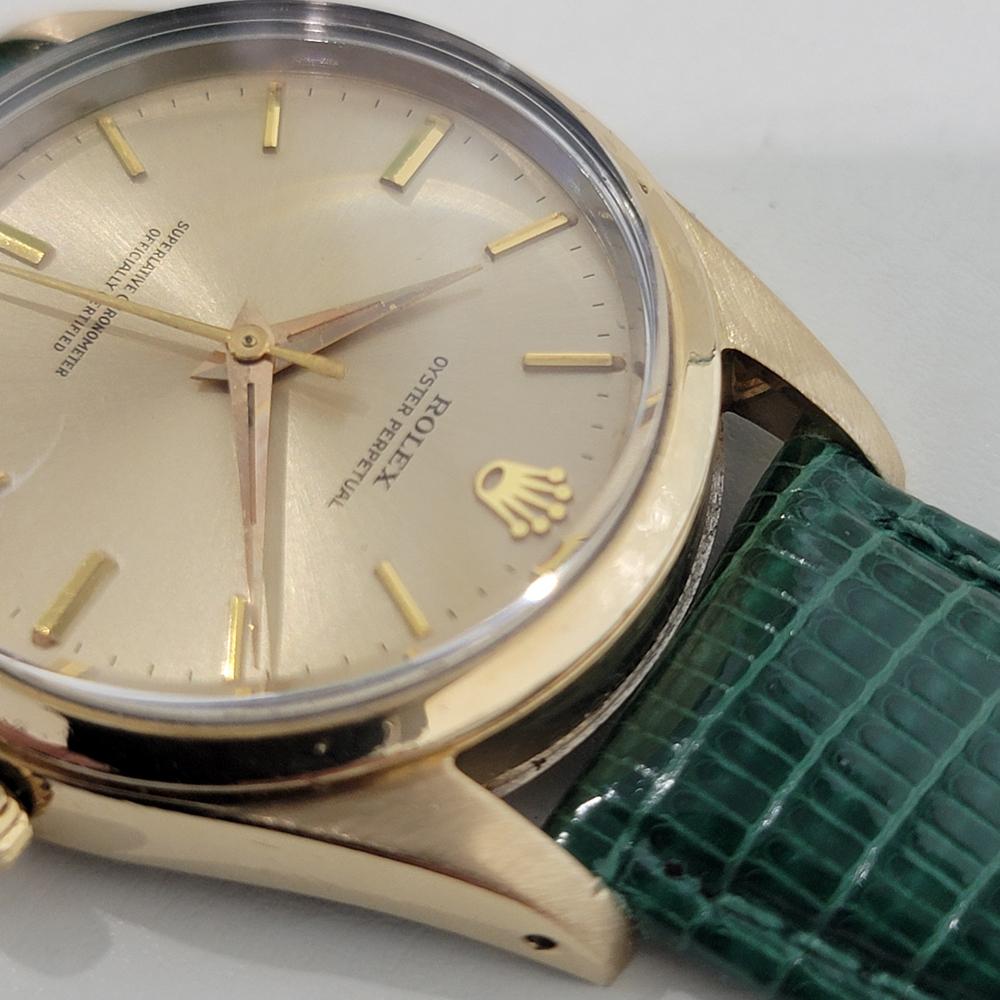 Rolex Oyster Perpetual 1014 34mm Gold Capped Mens Automatic 1960s Vintage RA541 en venta 1