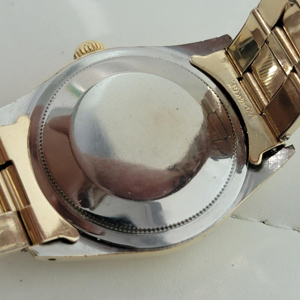 Rolex Oyster Perpetual 1014 34mm Gold gekappt Herren Automatik 1960er Jahre Vintage RA541 im Angebot 5