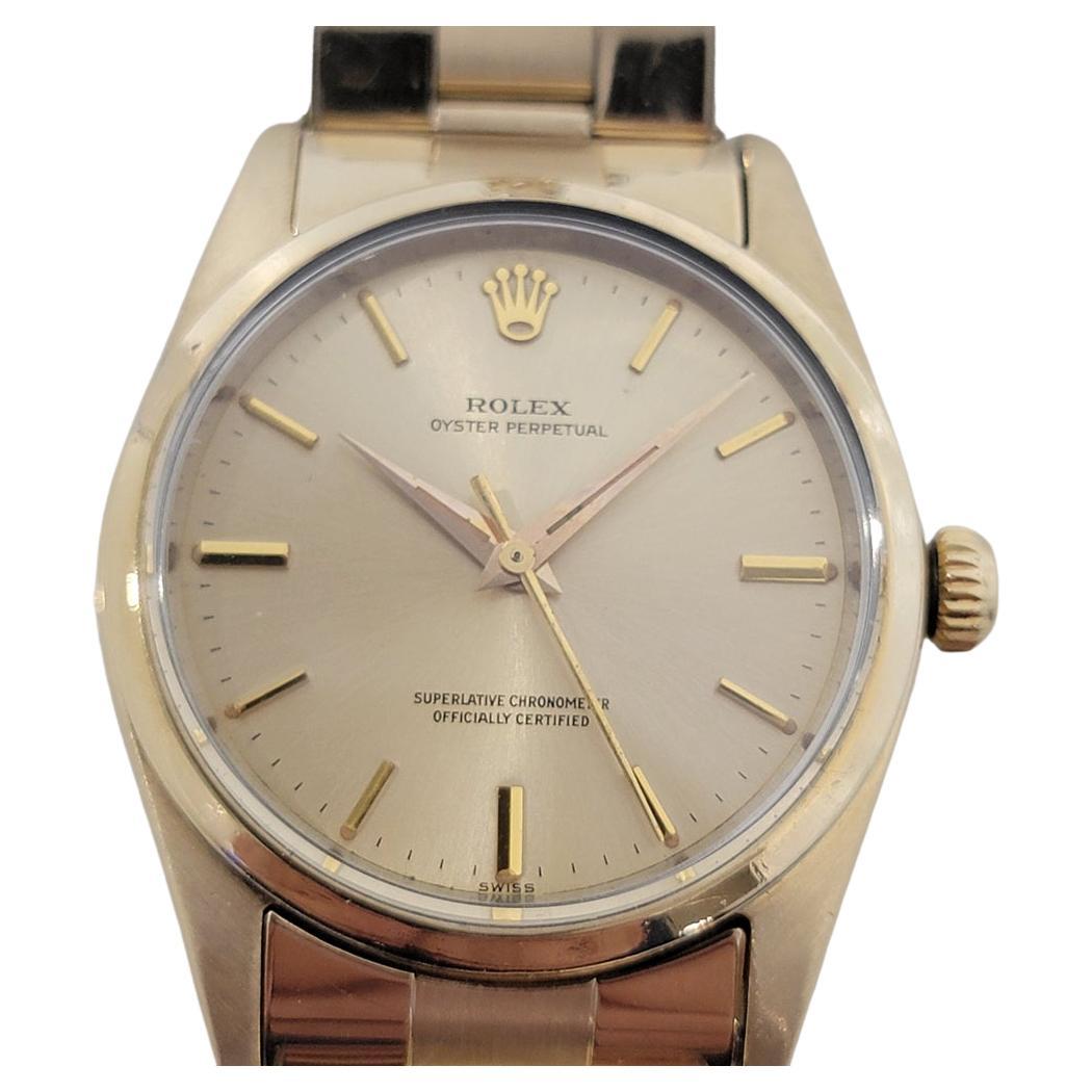 Rolex Oyster Perpetual 1014 34mm Gold Capped Mens Automatic 1960s Vintage RA541