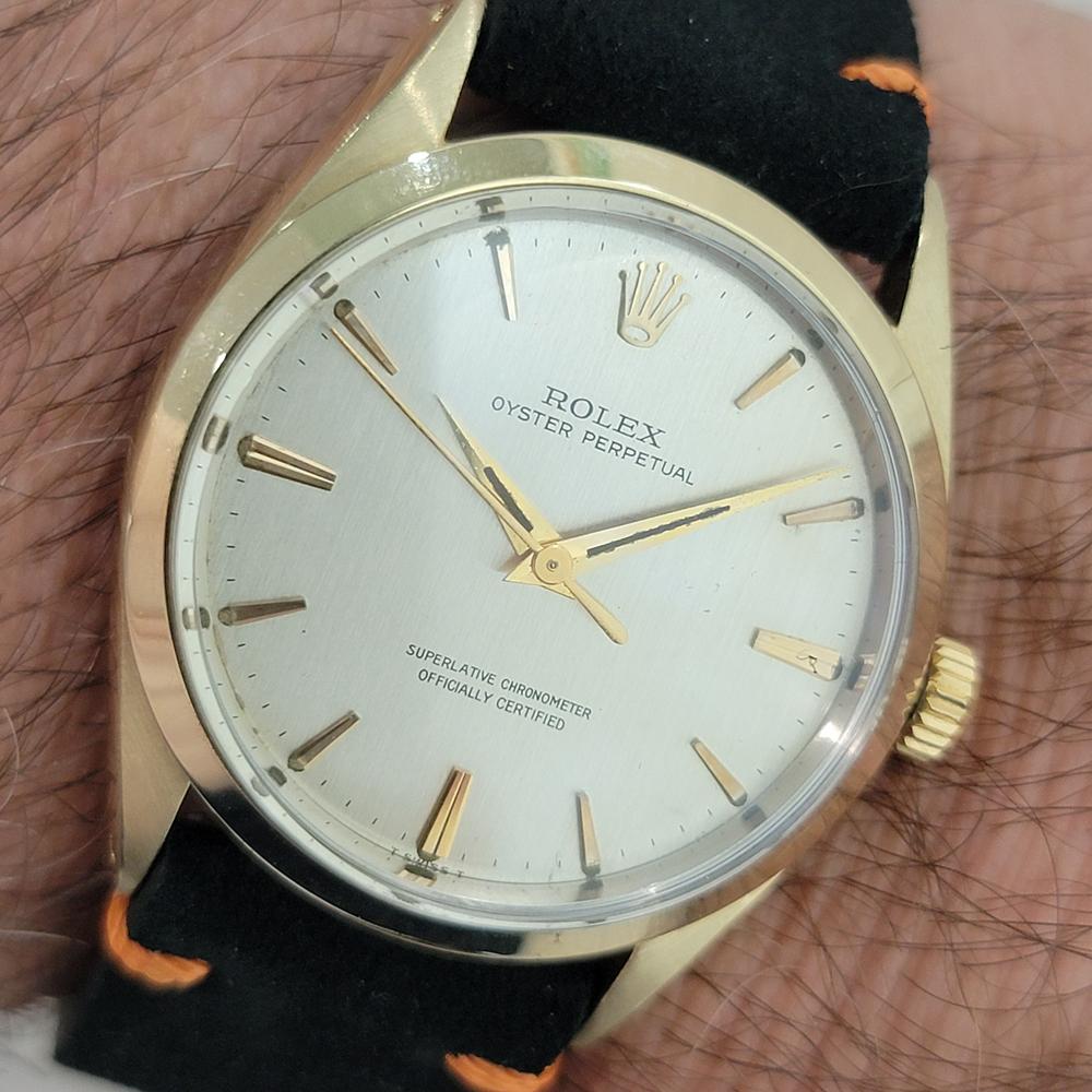 Rolex Oyster Perpetual 1024 34mm Gold Capped Mens Automatic 1960s Vintage RA584 en vente 9