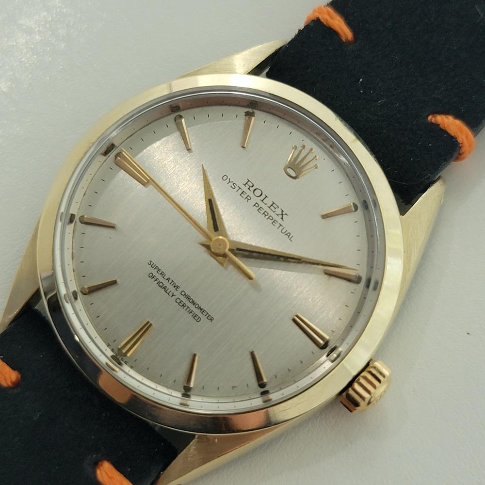 Rolex Oyster Perpetual 1024 34mm Gold Capped Mens Automatic 1960s Vintage RA584 Pour hommes en vente