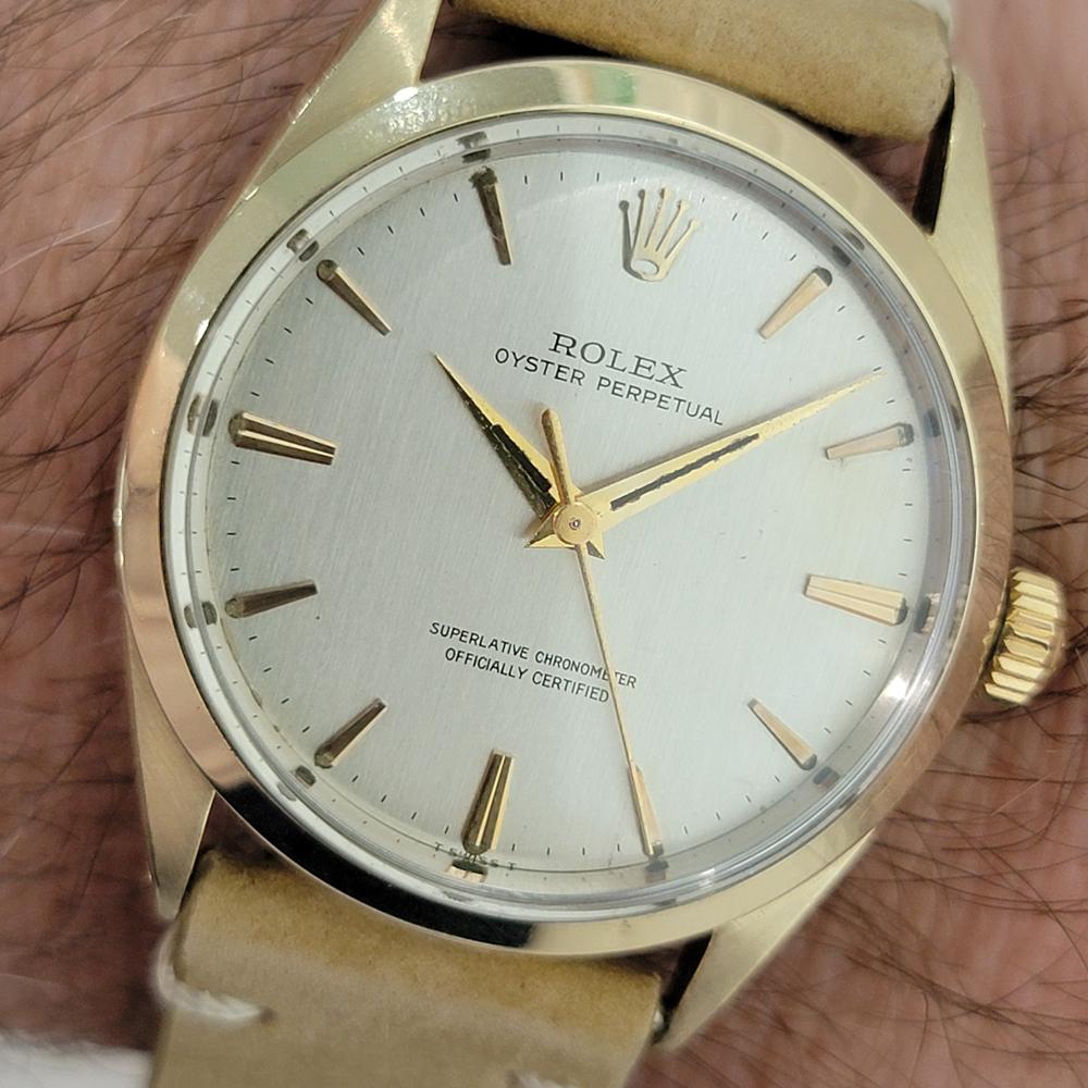 Rolex Oyster Perpetual 1024 34mm Gold Capped Mens Automatic 1960s Vintage RA584B For Sale 9
