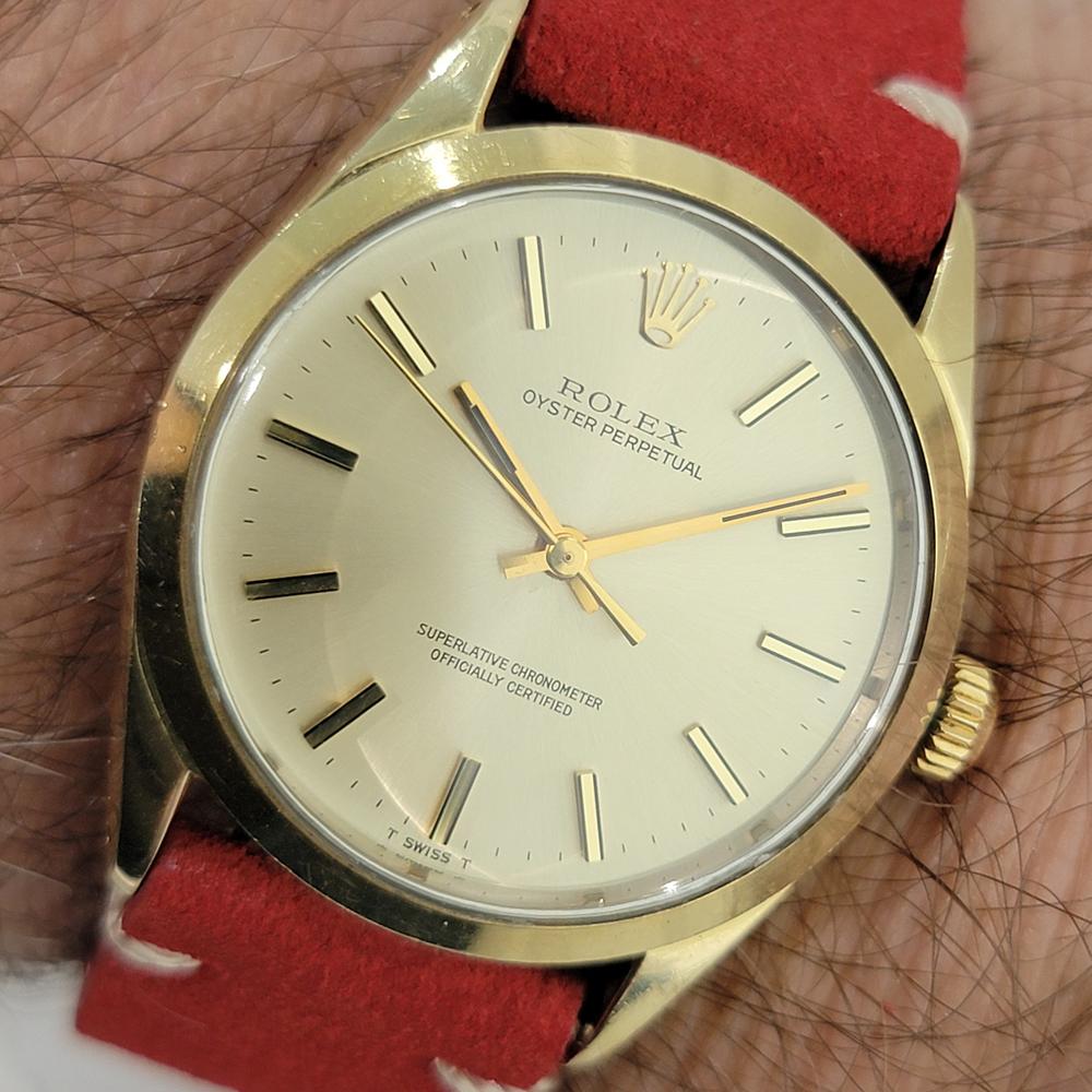 Rolex Oyster Perpetual 1024 34mm Gold Capped Mens Automatic 1970s Vintage RA584B For Sale 9