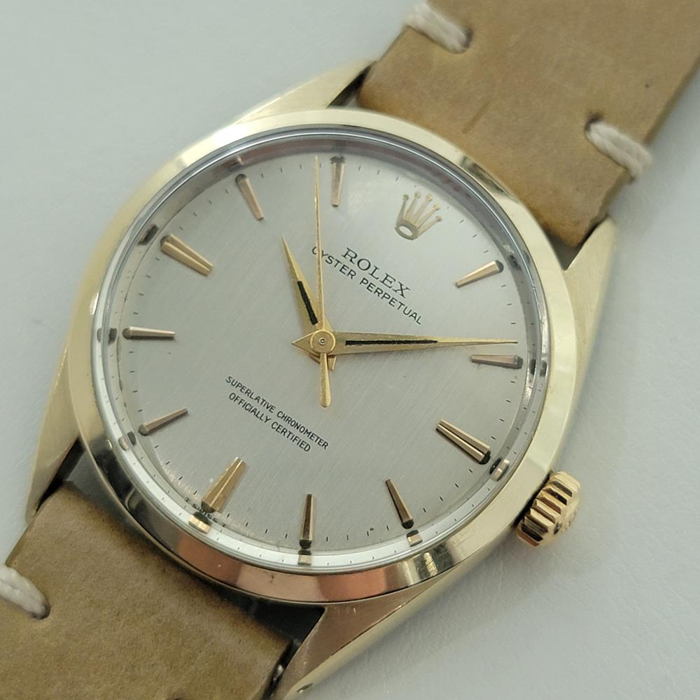 Men's Rolex Oyster Perpetual 1024 34mm Gold Capped Mens Automatic 1960s Vintage RA584B For Sale